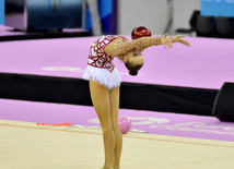 Avropa Oyunlarında bədii gimnastika üzrə topla hərəkətlər. Bakı, Azərbaycan, 21 iyun 2015